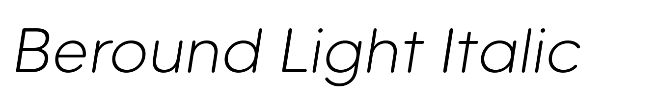 Beround Light Italic